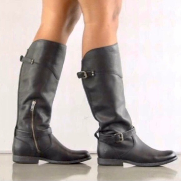 FRYE Phillip Tall Winter Moto Boot W/ Option To Extend Buckle For A Wide… - Picture 2 of 12